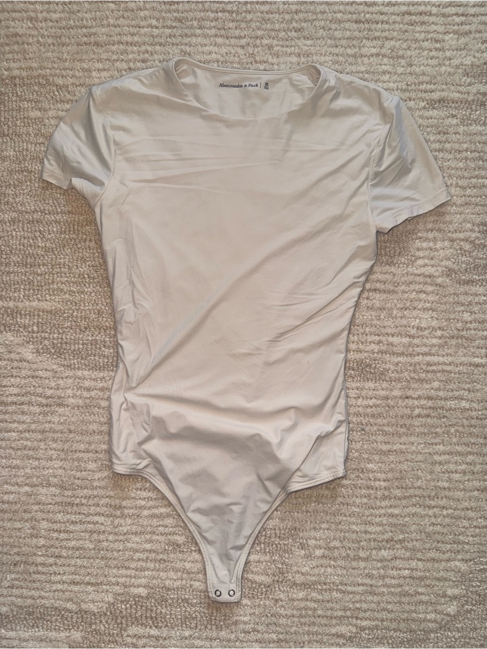 Abercrombie & Fitch Ivory Crew Neck Bodysuit